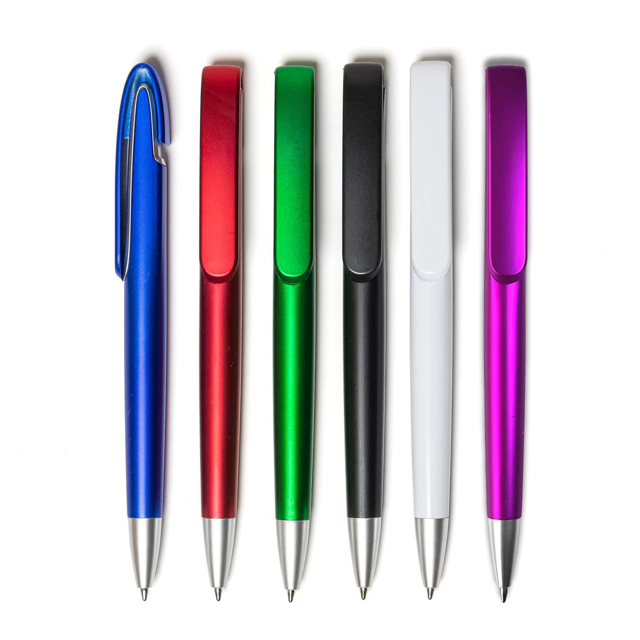 Bolígrafo retractil clip curvo